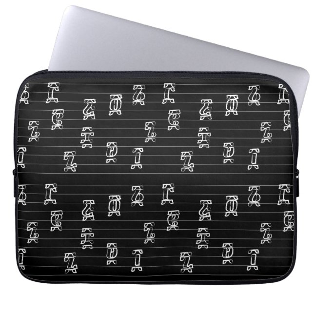 Ge’ez Numbers Illustration – Traditional Ethiopian Laptopschutzhülle (Vorderseite)