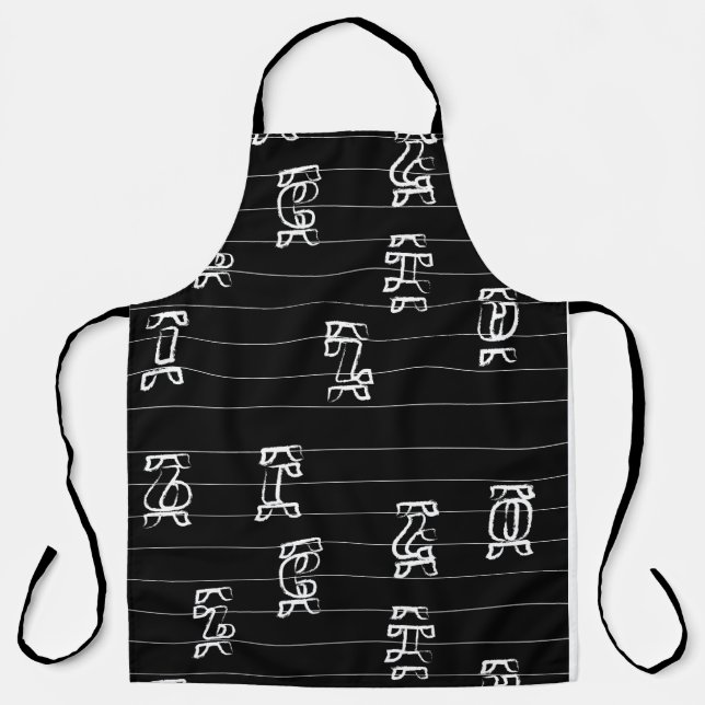 Ge’ez Numbers Illustration – Traditional Ethiopian Schürze (Vorderseite)