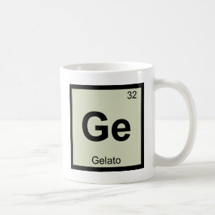 Ge - Gelato-Chemie Periodensystem-Symbol Tasse