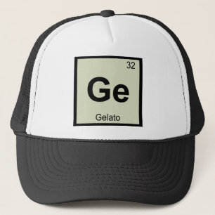 Ge - Gelato-Chemie Periodensystem-Symbol Truckerkappe