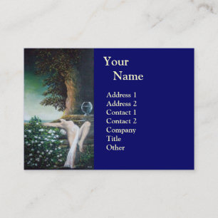 GEA, MYRTLE UND WASSER, blau, pink, weiß, braun Visitenkarte