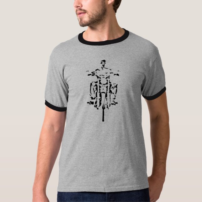 Geächteter Radfahrer T-Shirt (Vorderseite)