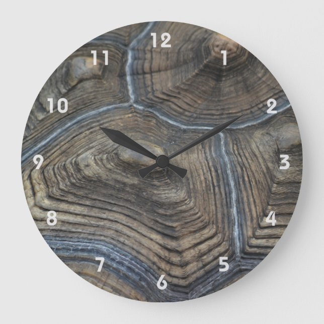 Gealtert Tortoiseshell Fotografisch Große Wanduhr (Vorderseite)