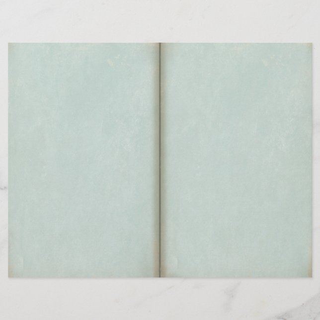 Gealterte blaue Scrapbook-Journalseite (Vorderseite)