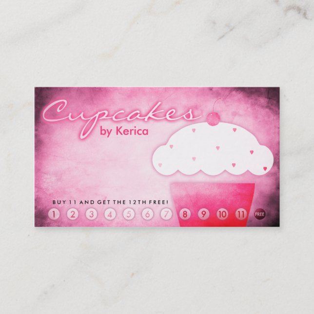 gealterte Kuchengeschäfts-Loyalitätskarte Treuekarte (Vorderseite)