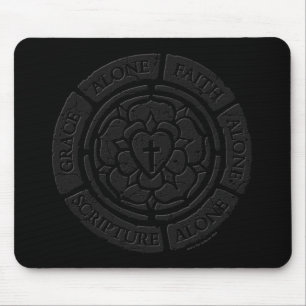 Gealterte Stein Lutherrose Mousepad