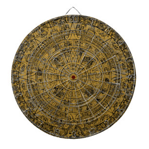 Gealterter Azteken-Sonnensteinkalender Dartscheibe
