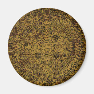 Gealterter Azteken-Sonnensteinkalender Magnet