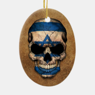 Gealterter und getragener israelischer keramik ornament