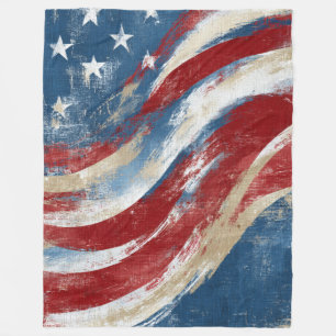 Gealtertes Independence Day-Flaggenbanner Fleecedecke