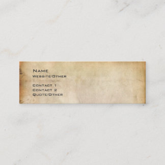 Gealtertes Papier Mini Visitenkarte
