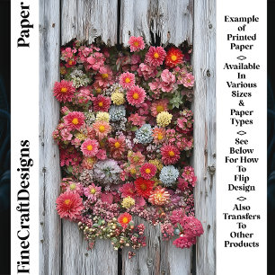 Gealtertes rustikales Holz mit Blumen CL4 Scrapboo