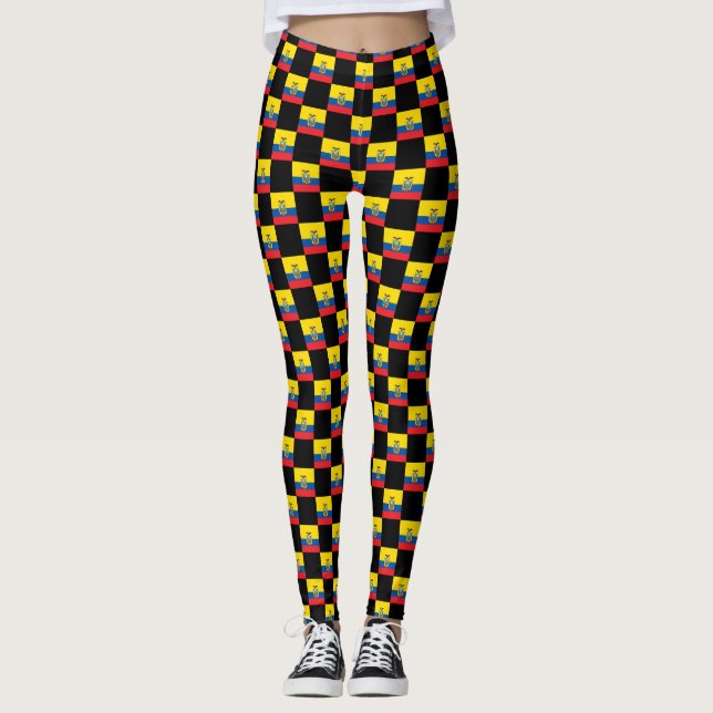 Geändertes Ecuador-Flaggenmuster Leggings (Vorderseite)