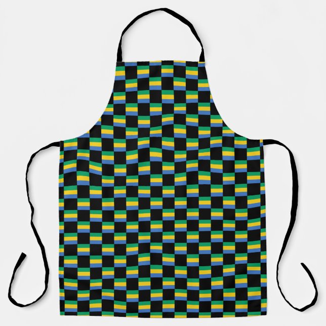 Geändertes Gabon-Flag-Muster Schürze (Vorderseite)