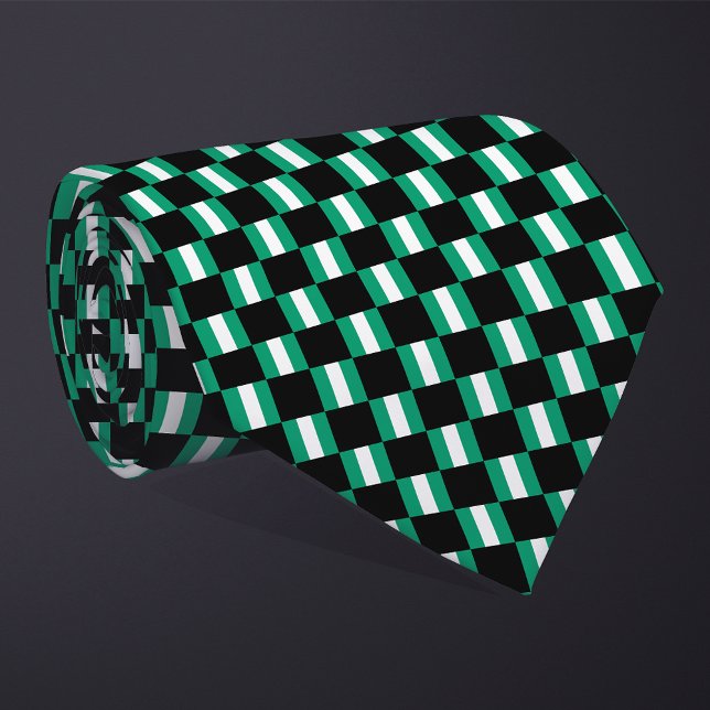 Geändertes nigerianisches Flaggenmuster Krawatte (Von Creator hochgeladen)