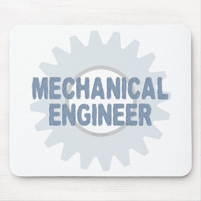 Gear Blue Gray für Maschinenbauer Mousepad (Vorne)