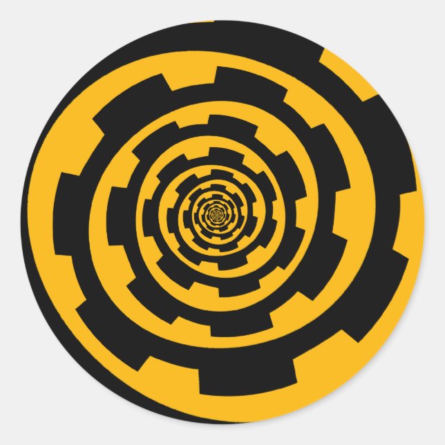 Gear Spiral Runder Aufkleber (Vorderseite)