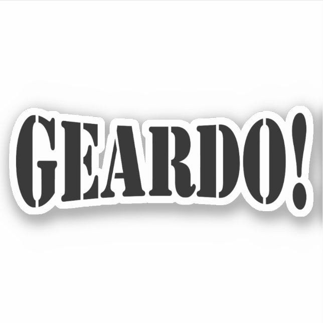 GEARDO! AUFKLEBER (Vorderseite)