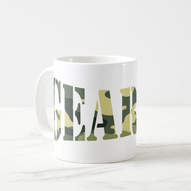 GEARDO! CAMOUFLAGE KAFFEETASSE (Vorderseite Links)