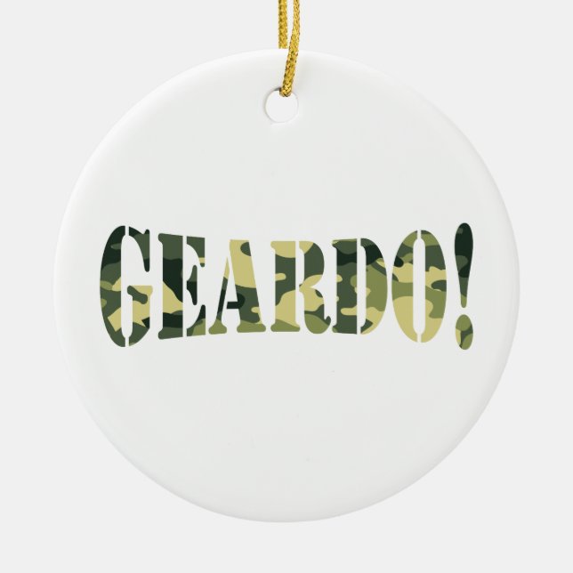 GEARDO! CAMOUFLAGE KERAMIK ORNAMENT (Vorne)