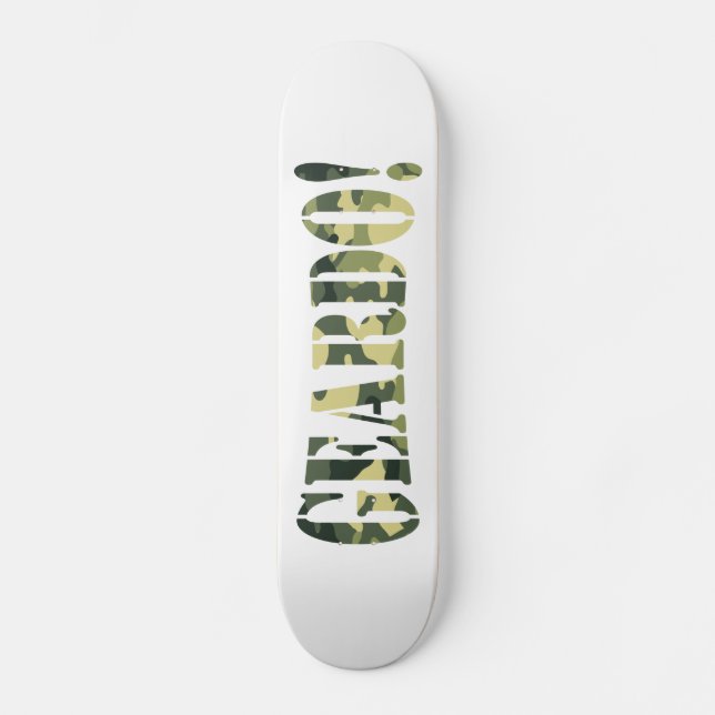 GEARDO! CAMOUFLAGE SKATEBOARD (Vorderseite)