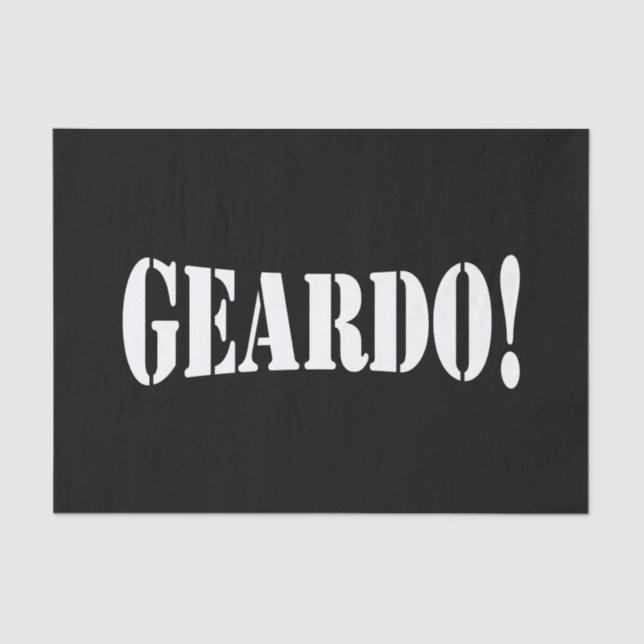 GEARDO! SEIDENPAPIER (Vorderseite)