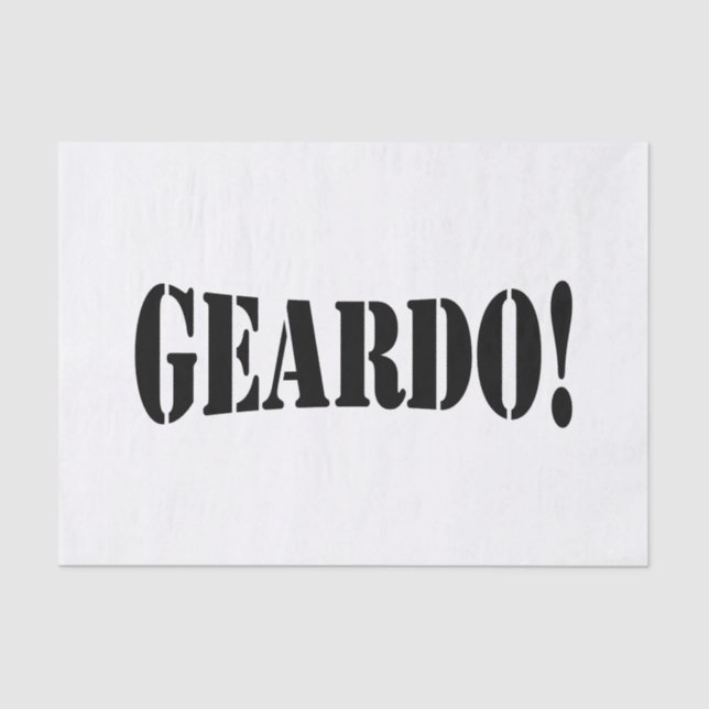 GEARDO! SEIDENPAPIER (Vorderseite)