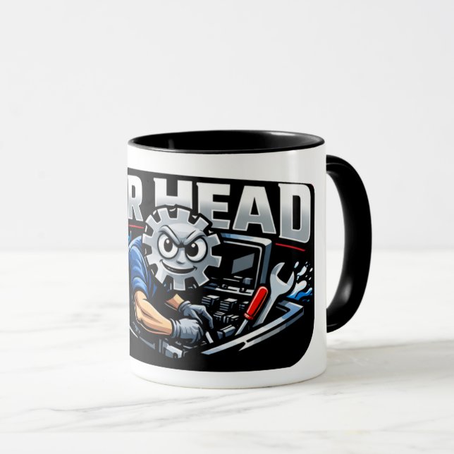 Gearhead Mechanics Mug Tasse (VorderseiteRechts)