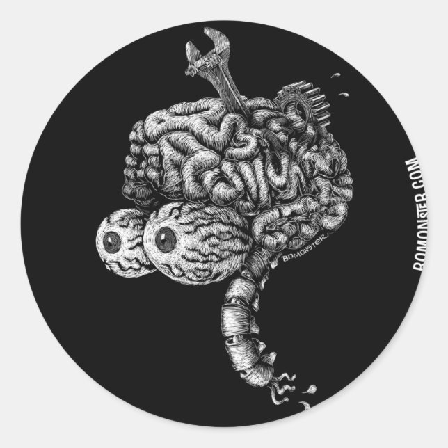 Gearhead-Sticker Runder Aufkleber (Vorderseite)