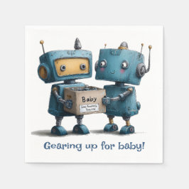Gearing Up for Baby - Robot Baby Shooter Serviette