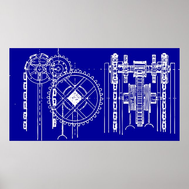 Gears Blueprint Poster (Vorne)
