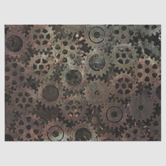 Gears Decoupage Seidenpapier (Vorderseite)