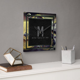 Gears Design Industrial Steampunk Wall Clock Quadratische Wanduhr