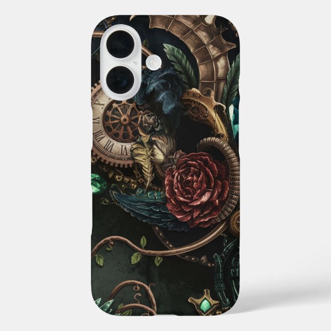 Gears, Florals und Fantasy Fusion Case-Mate iPhone Hülle (Rückseite)