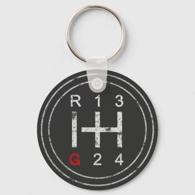 Gearshift Knob Syncro T3 Vanagon Classic Car Schlüsselanhänger (Vorderseite)