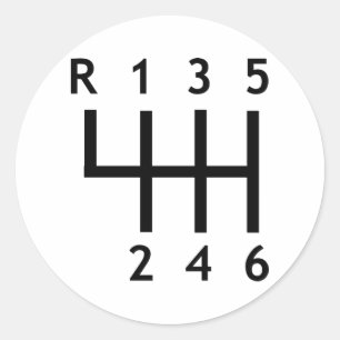 Gearshift - Race Runder Aufkleber