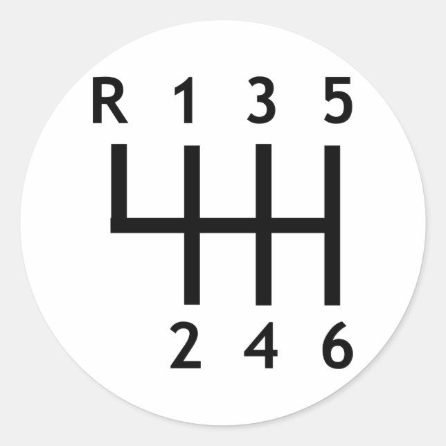Gearshift - Race Runder Aufkleber (Vorderseite)