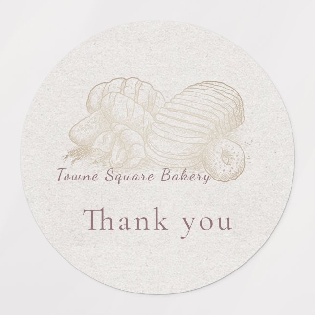 geätztes Brot Etiketten (Design 1)