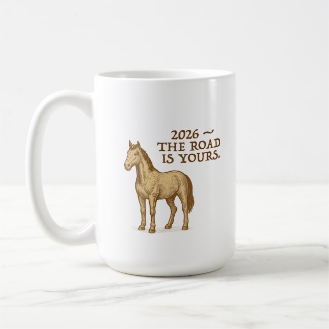Geätztes Glas mit Pferd und Text Kaffeetasse (Links)