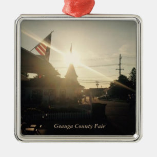 Geauga Landkreis Fair, Ohio Holiday Card Ornament Aus Metall