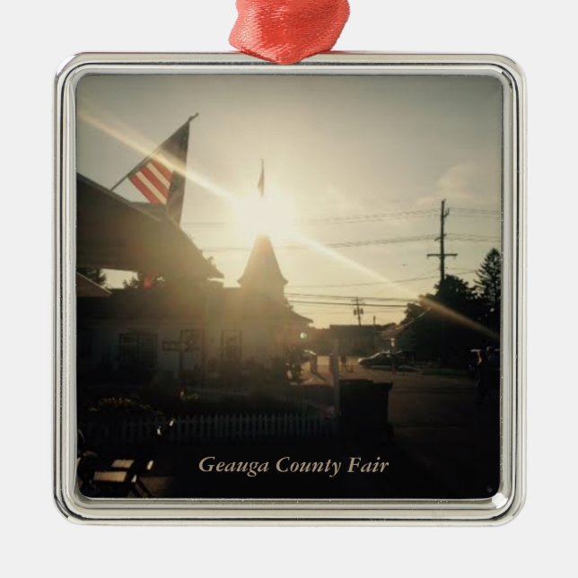 Geauga Landkreis Fair, Ohio Holiday Card Ornament Aus Metall (Vorne)