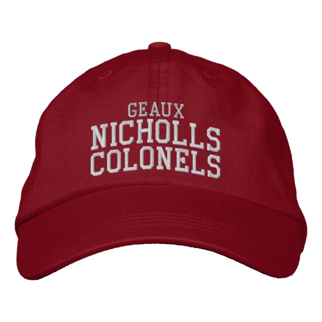 geaux nicholls colonels - rot bestickte kappe (Vorderseite)