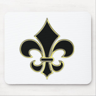Geaux Schwarz-u. GoldLilie Mousepad