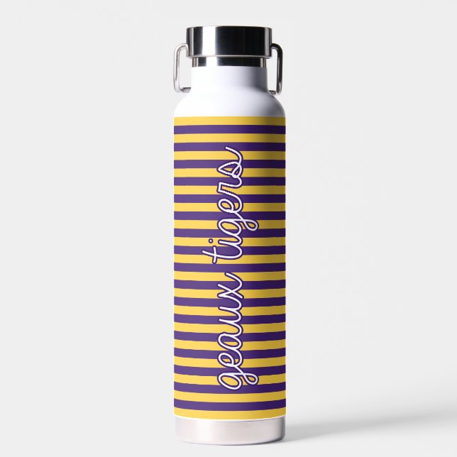 Geaux Tigers Striping LSU Tumbler - Wasserflasche Trinkflasche (Vorne)