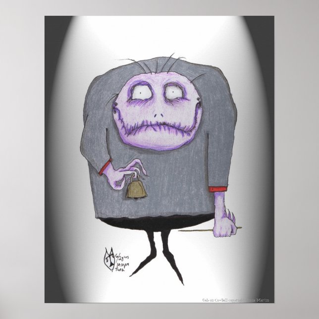 Geb- Cow Bell Player Art Poster von Tricia Martin (Vorne)