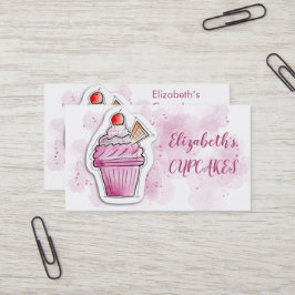 Gebäck aus Cupcake Visitenkarte