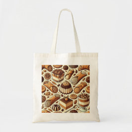 Gebäck & Dessert Print Basic Tote Bag Tragetasche