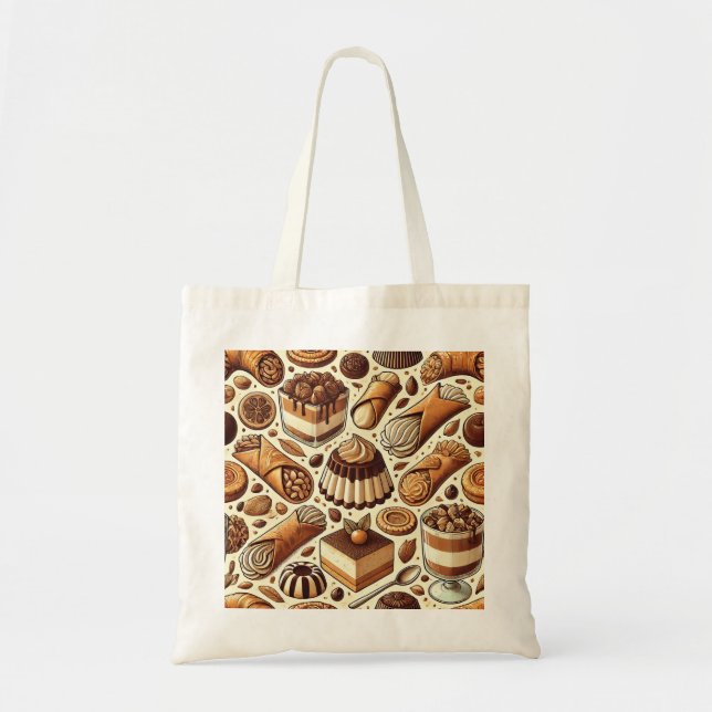 Gebäck & Dessert Print Basic Tote Bag Tragetasche (Vorne)