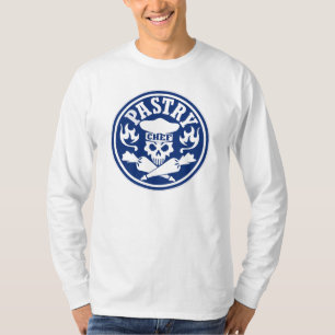 Gebäck-Kochs-Schädel und gekreuzte Gebäck-Tasch T-Shirt