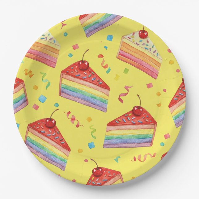 Gebäck und Streamer von Natasha Us Pappteller (Vorderseite)